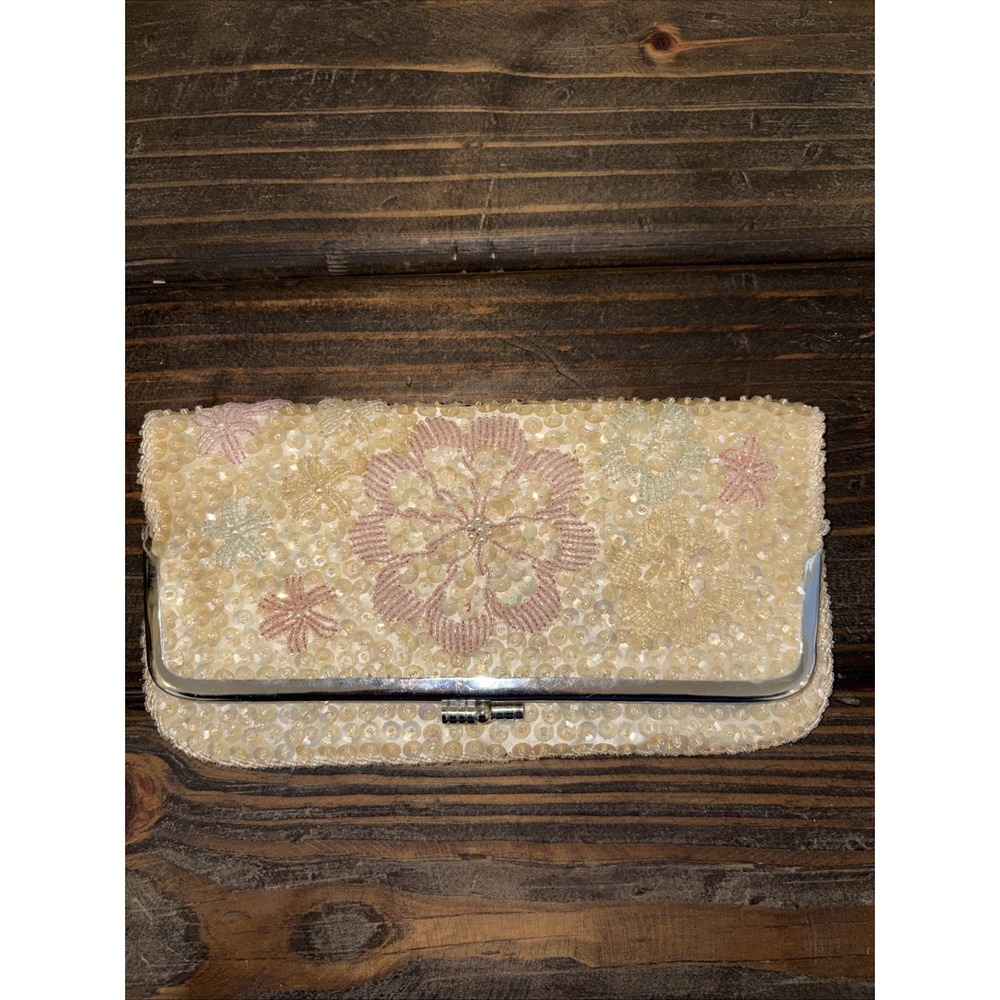 Cocktail Fold Over Clutch Sequins Seed Beads Kishu's East/West Fashion Hong Kong